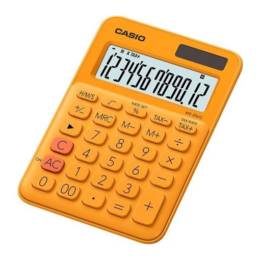 CASIO MS-20 UC asztali számológép 12 számjegy narancssárga