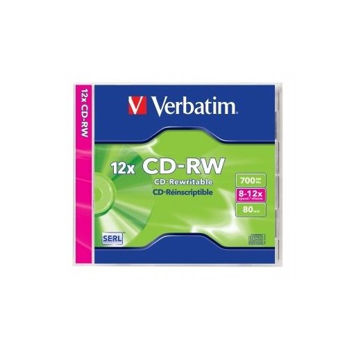 CD-RW újraírható VERBATIM 700MB, 80min, 8-10x