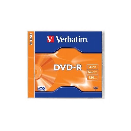 DVD-R írható VERBATIM 4,7GB, 16x, CD tok